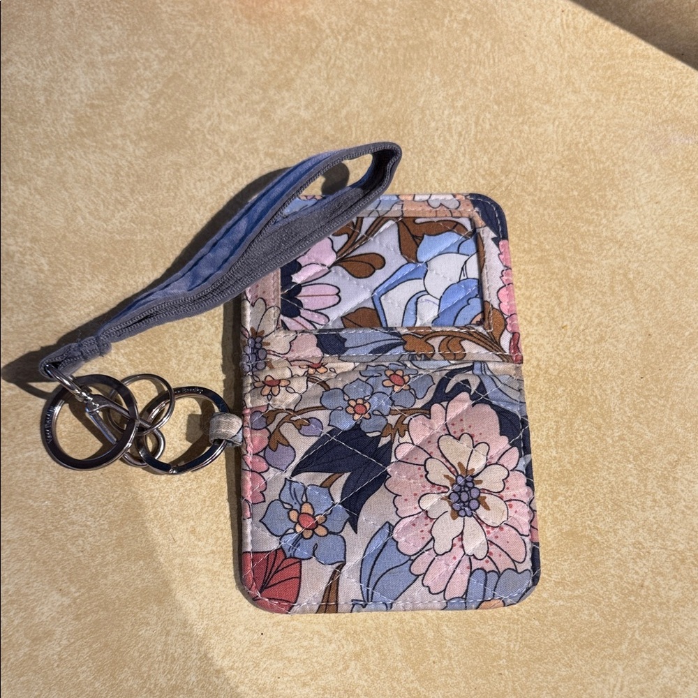 Vera Bradley Floral Card Holder - Blue, Pink, Brown